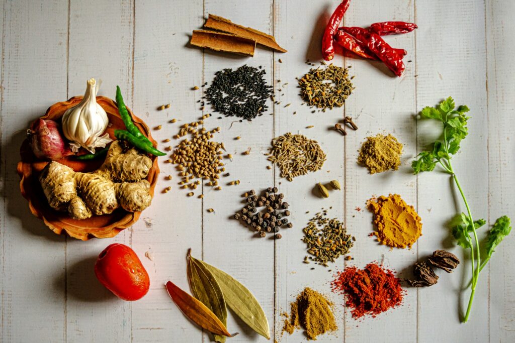 Colourful premium specialty ingredients and spices